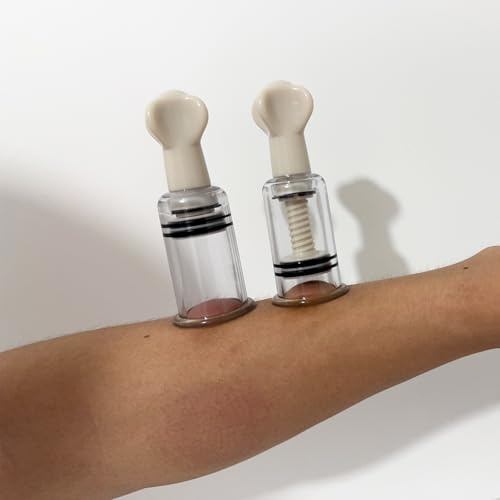 1 Pair Nipple Sucker Toys for Adult Sex Toy Nipple Pump Cupping Women Breast Stimulation Nipple Massager for Lovers SM Play (Transparent Inner Diameter 2.5cm)