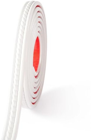 6M Flexible Moulding Trim Wall Trim,3M Self Adhesive Peel and Stick Ceiling Molding,Cabinet Border, Mirror Picture Frame Trim,PVC Wall Background Decor 3D Crown Moulding Strip,2CM