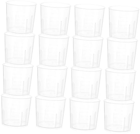 Gatuida 50 Pièces tasse à mesurer en plastique gobelet doseur d'huile gobelets transparents gradués tasses à mélanger avec balance tasses de mesure en plastique Réutilisable