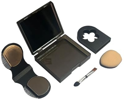 HAIOLORPRO Ansatzpuder Dunkelbraun, Ansatzfarbe Wasserdicht Haarpuder Frauen und Männer, Haaransatz Puder für Haaransatz Kaschieren Graue Haare Abdecken-2g/0.07oz