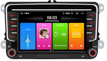 7'' AHD GPS Sat NAV Multimedia Navigation Navigator Canbus Auto Radio Player Stereo CarPlay & Android Kompatibel mit V W Caravelle/T5 Multivan VI Touareg Kasten/California T6 Camper/Transporter