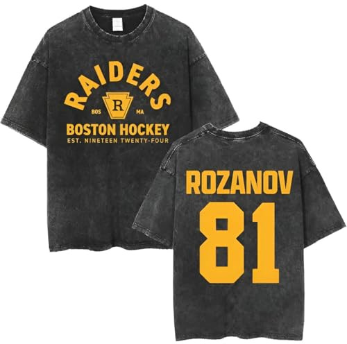 Genérico Heated Rivalry Rozanov 81 Hollander 24 Camiseta de Hockey de Manga Corta con Cuello en V – Jersey Deportivo Ice Hockey, Estilo Sport y Streetwear para Hombre y Mujer