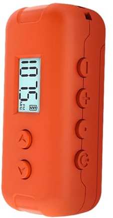 LICAEVEY Mini FM-radio med LCD-skärm, Batteridriven Fickradio 50-109 MHz, 3,5 Mm Hörlursuttag, för Hemmaresor Utomhuslyssning (Orange)