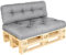 Pillows24 – Palettenkissen – 2-teiliges Set | Palettenauflage für Palettensofa | Sitz- und Rückenkissen für Europaletten | Palettenmöbel Indoor & Outdoor, UV-beständig | Made in EU | Grau
