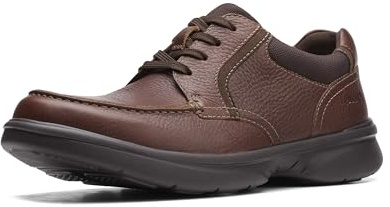 Clarks Men's Bradley Vibe Oxford, Tan Tumbled Leather, 7