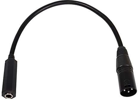 QIANRENON Micrófono Cable Adaptador TRS 6.35mm a XLR - Hembra a Macho Sonido Estéreo Equilibrio, 36cm/14.2in