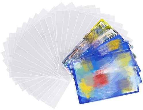GoldOars 200 Stück Karten Hüllen Sammelkartenhüllen für Game Kart Sleeves Standardgröße 66x91mm Pocket Pages für Tauschkarten (Transparent）