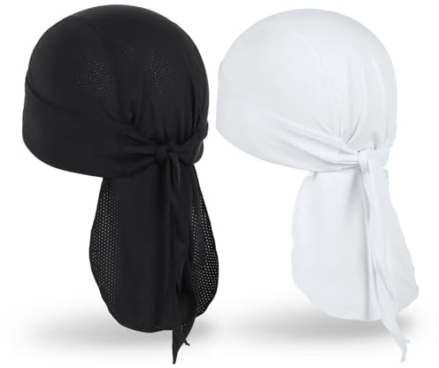 MELASA Durag Bonnet bandana rafraîchissant, absorbant la transpiration, respirant, pour vélo, course, cyclisme et moto