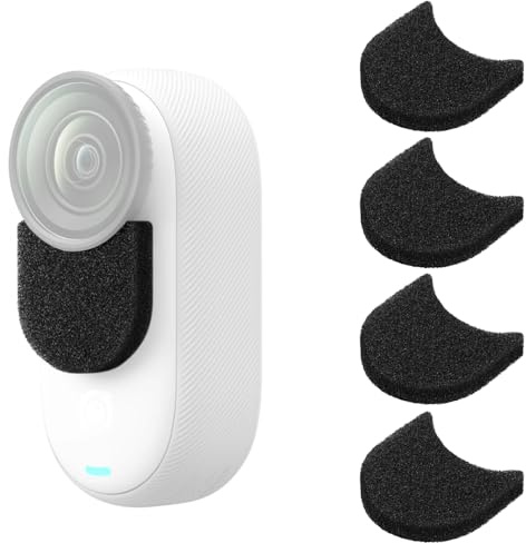 Lot de 4 bonnettes anti-vent pour Insta360 GO 3S/GO 3, housse en coton coupe-vent, kit audio, éponge réductrice de bruit pour Insta 360 GO 3 & GO3S Accessoires de caméra de sport
