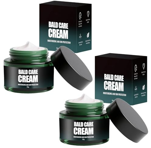 Crema para el cuidado del cuero cabelludo, hidratante y reparador, efecto antibrillo natural, contra irritaciones y quemaduras de afeitado, cuidado premium para calvos (2)