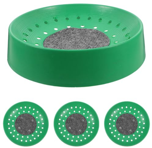 HOMSFOU Lot de 4 Bols Nidification pour Pigeons Tapis Amovible, Bol de Nid Remplaçable en Plastique, Nid D’éclosion Petit Oiseau pour Cage, Accessoire Élevé Cailles, Nichoir Pratique