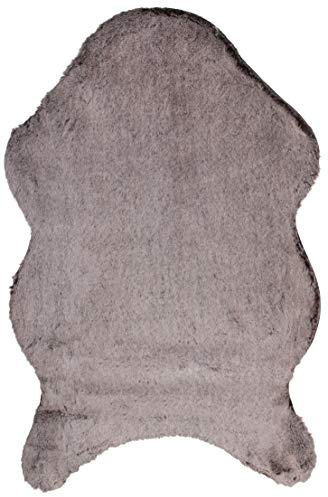 Brandsseller Fuskpäls matta ca 60 x 90 cm sängmatta dekorativ fuskpäls look gosig päls beige