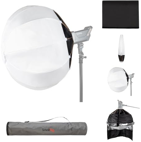 SmallRig Lantern Softbox Quick Release-One Step, Light Modifier with Fabric Barn Doors, Softbox Diffuser for SmallRig Video Light 120B, 120D, 220B, 220D and Other Bowens Mount Light