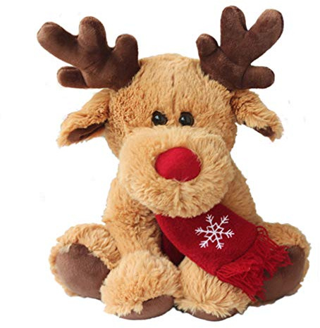 Stuffed Plush Reindeer Dolls, Christmas Elk Stuffed Animal Toys Animal Stuffed Plush Dolls Christmas Birthday for Kids