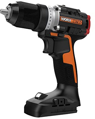 Worx Nitro 20V Cordless 1/2 Drill Driver with Brushless Motor, Compact & Lightweight Set Only 6 and 3 lbs., Power Share Compatible WX130L.9 Tool Only