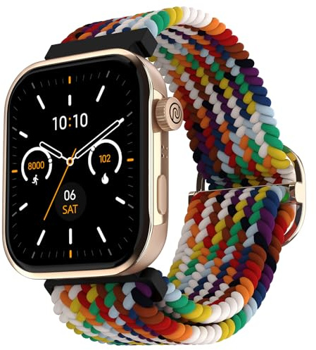 Noise ColorFit Pro 5 - Reloj inteligente con pantalla AMOLED de 1.96 pulgadas, llamadas BT, análisis de entrenamiento posterior al entrenamiento, VO2 Max, salud rápida, transferencia de datos 5 veces