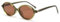 LIGOES Kleine ovale Sonnenbrille Polarisierte TR90 Sonnenbrille Retro Vintage Retro Koreanischer Stil Selfies Ins Brillen Schatten (olive green brown)