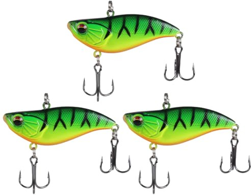 3 st Lipless Crankbete, fiskedrag med spärrbete för grunda eller djupa fiskedrag
