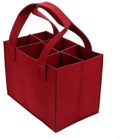 2 bolsas de fieltro para 6 botellas, para transportar bebidas a picnics y reuniones al aire libre