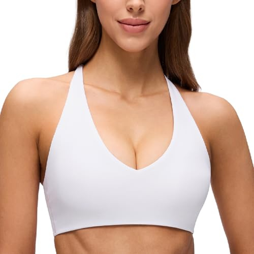 CRZ YOGA Butterluxe Sport-BH med vridbar rygg | V-ringning, Lätt stöd, Avtagbara kuddar, Yoga, Extremt mjuk, Korsrygg, Justerbara spaghettiband, För kvinnor