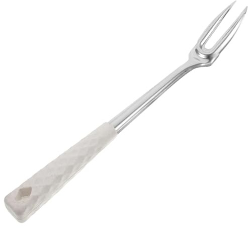 LIFKICH Tenedor de Trinchar de Acero Inoxidable Plata Mango Elegante y Cubierta Especial para Comodidad en Cocina y Catering Color Aleatorio