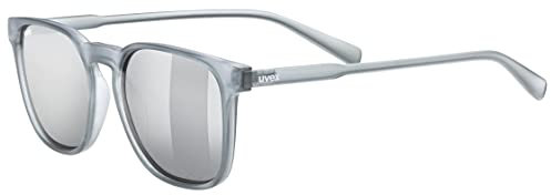 uvex LGL 49 P - Sonnenbrille für Damen und Herren - polarisiert - verspiegelt - smoke matt/silver - one size