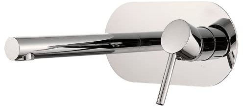 VALAZ Robinet Salle Bain Mural | Mitigeur Lavabo, Mélangeur Eau Froide et Chaude, Pas de Fuites, Installation Facile et Rapide | Laiton, Inoxydable, Élégant, Chromé, Série Duero