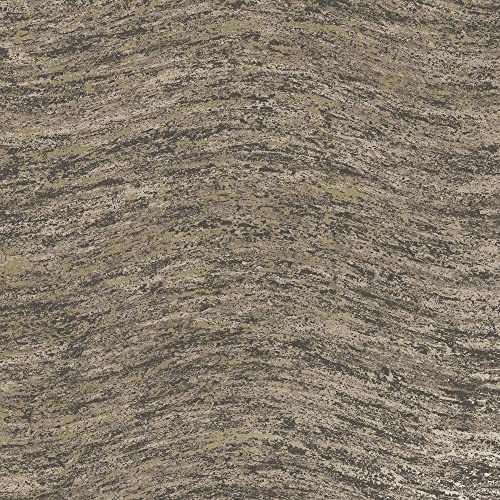 Holden Decor Industrial Wave Texture Charcoal Wallpaper 65779 - Metallic Stone