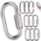 hannger Chaîne à maillons Rapides, M8 filetée pour remorque, chaîne de sécurité, Crochet Ovale, Mousqueton de Verrouillage pour chaîne d'animal Domestique, Sac à Dos, Porte-clés, connecteur Lustre