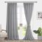 DWCN Voile Vorhänge mit Kräuselband Leinenoptik 2 Stücke Halbtransparent Vorhänge für Wohnzimmer,Durchsichtige Gardinen Extra Lang,Grau,260x140cm (Höhe x Breite)