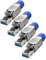 VCELINK RJ45 Stecker Werkzeuglos, Netzwerkstecker Cat7 Cat6A Werkzeuglos, Lan Stecker Feldkonfektionierbarer für Patchkabel Verlegekabel, 10 Gbps 600MHz, 4 Stück