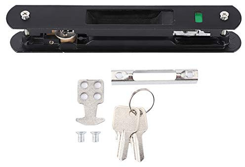 Serrure de porte, serrure à crochet de fenêtre de porte coulissante, porte mobile moderne simple double face pour la maison, pour clôture extérieure en bois, portail ouvert battant, double portail