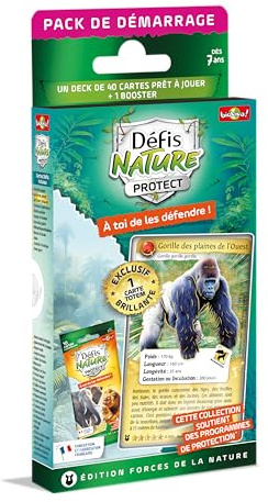 Bioviva - Pack de démarrage - Gorille des Plaines de l'ouest - Pré deck construit de 40 cartes et un booster de 10 cartes - A partir de 7 ans - Fabriqué en France - 710305