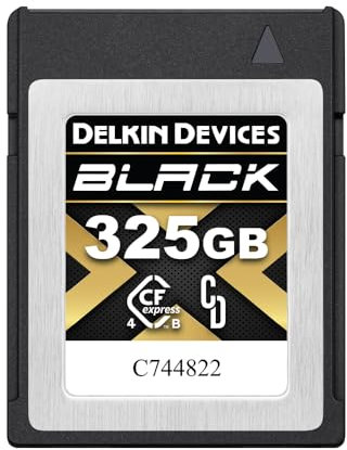 Delkin Devices BLACK 325GB Memory Card - CFexpress Type B 4.0 for Digital Cameras | Ultimate Speed for High-Resolution Video and Photography - Rugged and Durable Memory Card 325 GB
