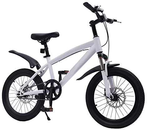 OMGGYER Kinderfahrrad 18 Zoll Freestyle BMX Fahrrad Kinderfahrräder Hochkohlenstoffstahl Höhenverstellbar Kinderfahrrad ab 5 Jahre Junge Mädchen Kinder Fahrrad (A)