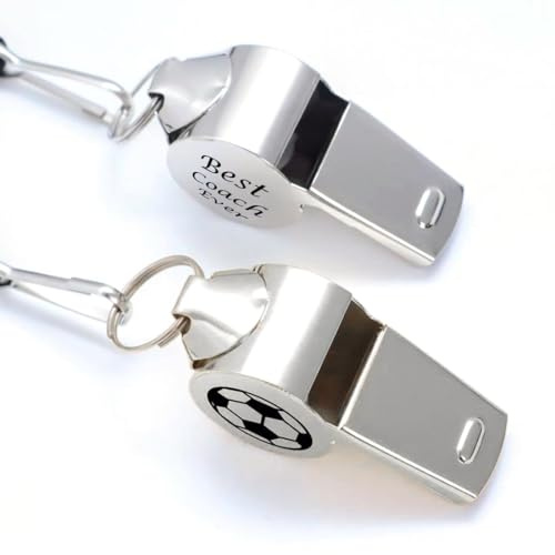 LQIOACU 2 Piezas Personalizadas Silbato Árbitro, Silbato Socorrista, para Entrenador Árbitro Profesor, para Fútbol, Árbitros, Entrenadores, Socorristas