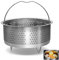 WYYFXY® Vaporera de acero inoxidable 304, cesta de vapor, 17,5 cm, inserto de vapor para olla, inserto redondo para cocinar al vapor con asa, colador para ollas, ollas, olla a presión, vaporizador