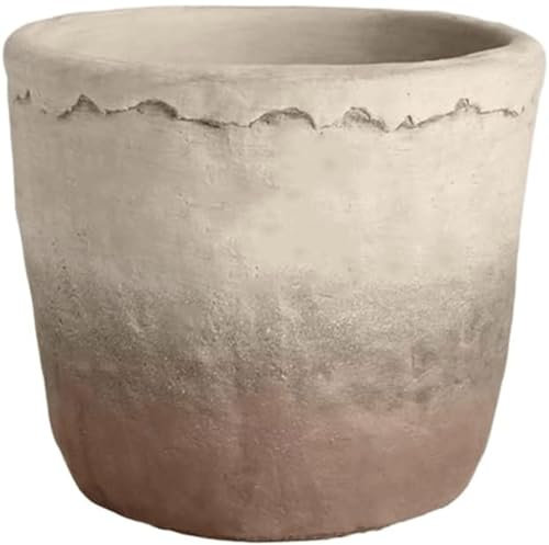 QWPYDXN Bonsai Fioriere Vaso per Piante di Design di Grande Calibro per Interni ed Esterni, Vaso da Fiori da Terra, Contenitore per Piante in Cemento, fioriera Marrone sfumato Vasi