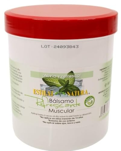 Balsamo Refrescante Mentol Alivio del Dolor Activa la Circulación Relajante Muscular Alivia Dolor de Espalda Rodillas Cervcales 500Ml