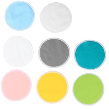 FRCOLOR 16pcs Reusable Bamboo Breast Pads for Women Washable Leakproof Nursing Pads Ultra Absorbent Breastfeeding Inserts with Soft Breathable Fabric Fit Protection