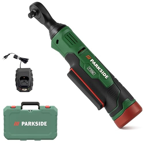 Parkside Akku-Ratsche PAR 12B1, 12V, 54 Nm, 2 Ah Li-Ion Akku, mit Ladegerät und Koffer