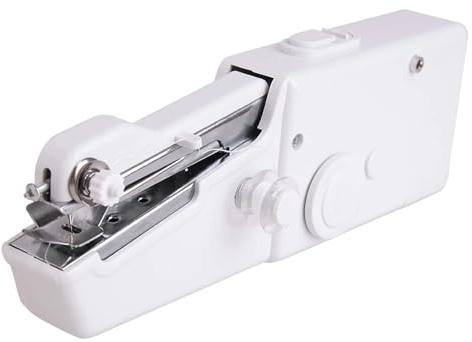 Bärbar Minisymaskin Elektroniska Symaskiner For Hushållssymaskiner Snabbsömnad Handarbete Sladdlösa Kläder Tyger Handverktyg(White Set D)