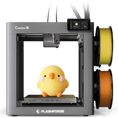 Flashforge Creator 5 3D Printer, 4 Independent Toolheads, Multi-Color