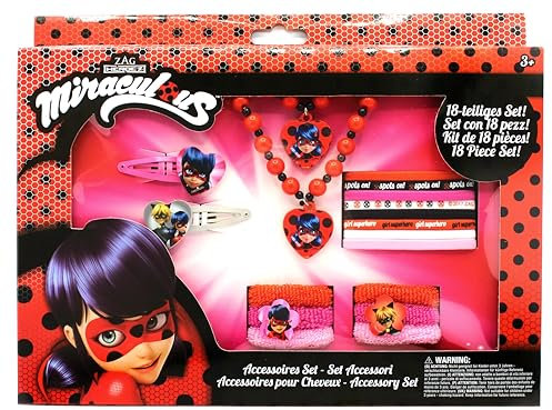 Joy Toy 65979 Miraculous Zubehörset 18 teilig in Geschenkverpackung, 28x3x22 cm