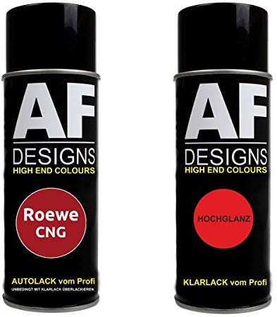 Auto Vernice Spray Set per Roewe CNG Targa RedBase Trasparente 2x400ml con vernice spray trasparente