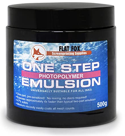 Flat Fox one step Photopolymer Emulsion Pre Sensitized- Screen printing exposure (500ml)