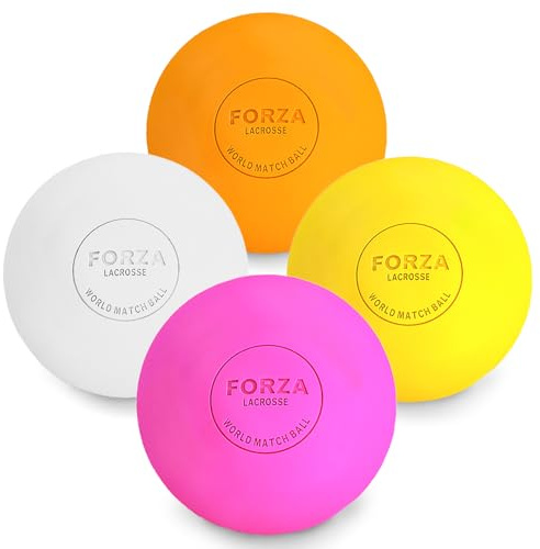 FORZA World Match Lacrosse Ball – lacrosse-bollar i olika färger och förpackningsstorlekar | Massageboll för träning och återhämtning (orange, 1-pack)
