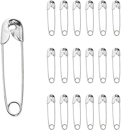 100pcs Small Silver Safety Pins 20mm – Nickel Plated Mini Safety Pins for Sewing, Clothes, Arts And Crafts, Dressmaking, Jewellery, DIY And Repairs