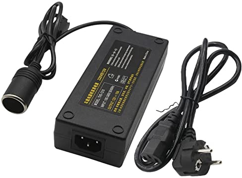 worien Convertidor de Corriente de Coche de 12V 15A 160W 220V a 12V Convertidor de Adaptador de Corriente de Coche Convertidor de Encendedor de Cigarrillos para el Hogar Enchufe de la UE
