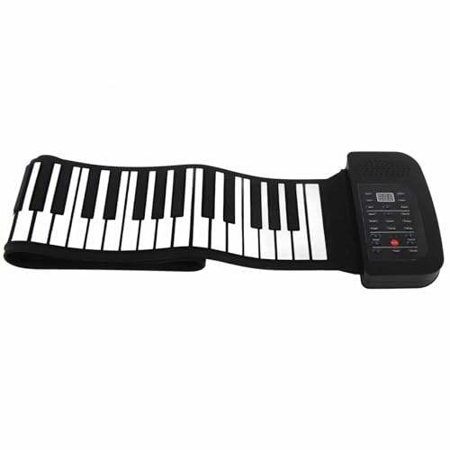 Rulla Upp Tangentbord Piano, Bärbart Tangentbord Piano Vikbart Piano Silikon 88 Tangenter Rulla Upp Pianotangentbord Handrulle Piano Pedagogisk med Berörkontrollpanel för Nybörjare Lärande (88